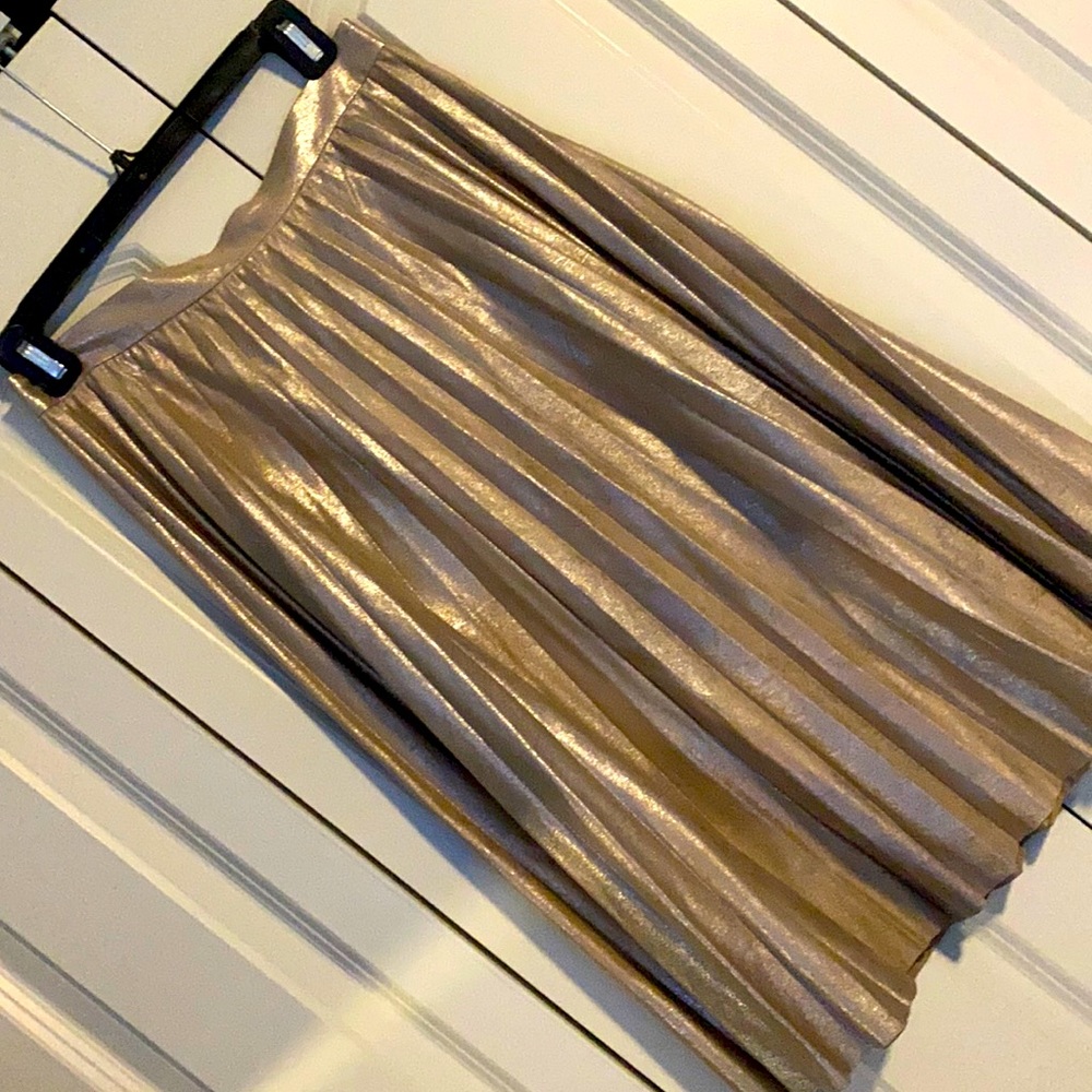 Maeve vegan suede pleated skirt.